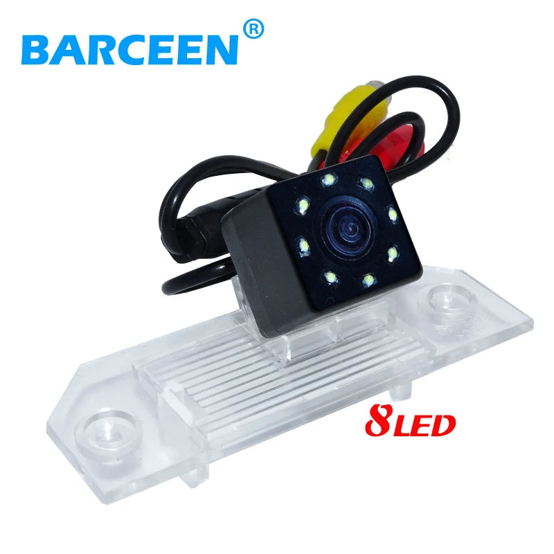 Hot selling car rear reversing camera with 8 led and car parking line hd ccd  night vision rainproof use for Ford-focus sedan