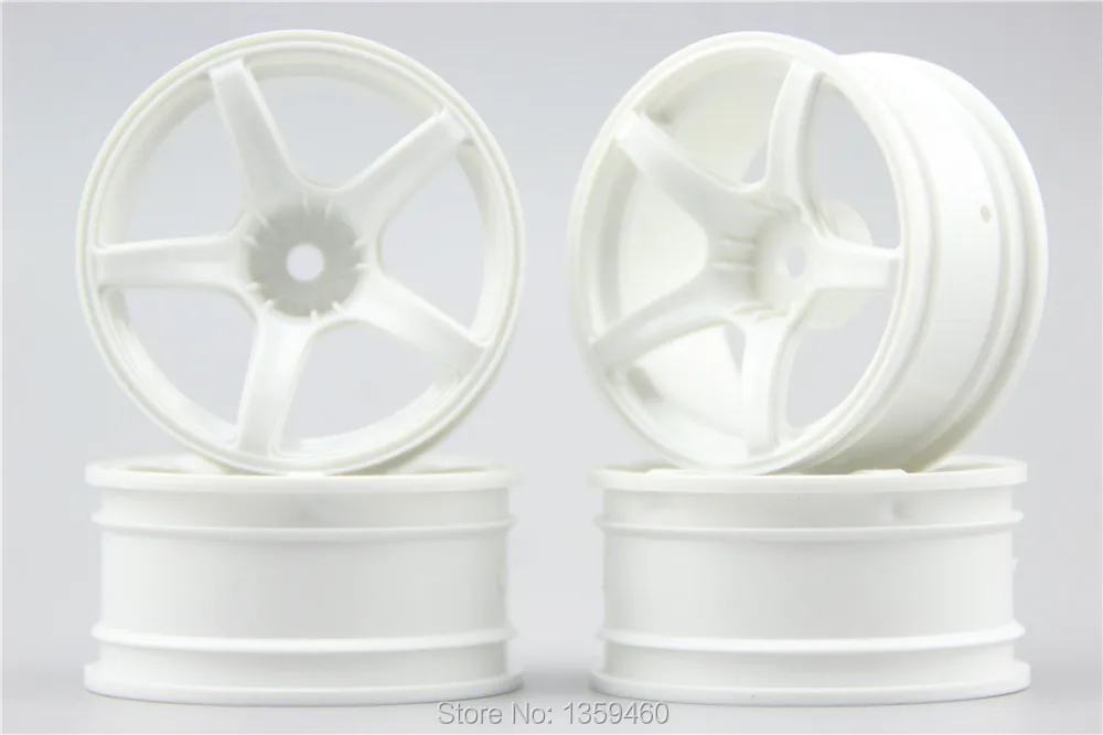 4pcs 1/10 Touring&Drift Wheel Rim W5S3NW(Material White) 6mm offset fits for 1:10 Touring&Drift Car 1/10 Rim 10376