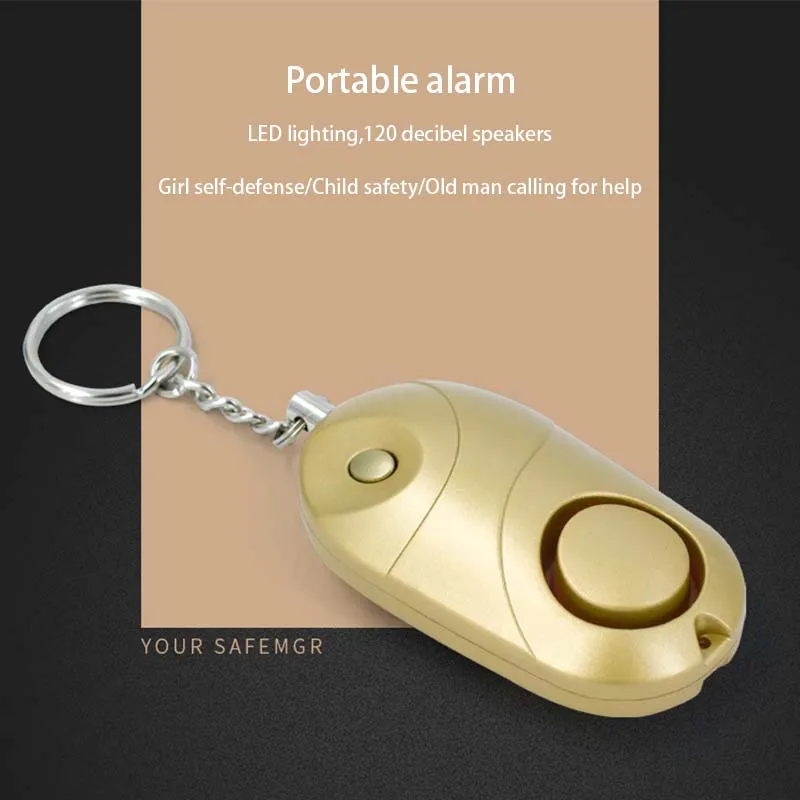 

Hot Sale Pocket 130dB Anti Theft Personal Egg Shape Alarms Keychain Outdoor Sports Self Defense SOS Emergency Security Tools