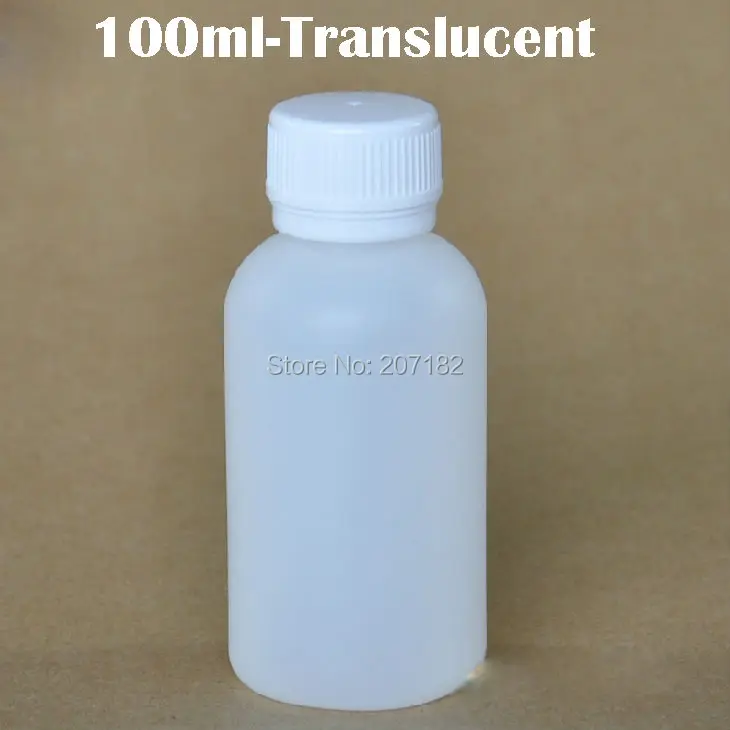 (500pcs/lot) 100ml Translucent HDPE Medical Sample Bottle,Empty Bottle,Liquid Bottle,Plastic Bottle with Aluminum Foil Pad