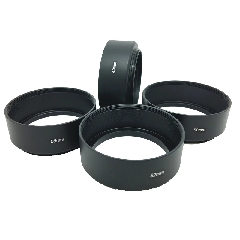 Pare-soleil universel en métal standard pour appareil photo reflex numérique, objectif DSIR, montage à vis, IL, Nikon, 40.5mm, 49mm, 58mm