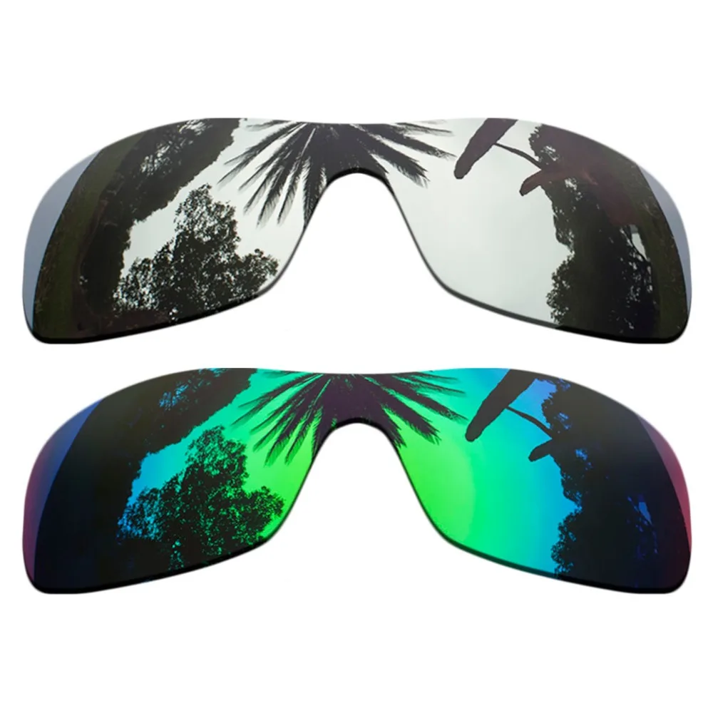 

(Silver Mirrored+Green Mirrored Coating) 2-Pieces Polarized Replacement Lenses for Antix Frame 100% UVA & UVB Protection