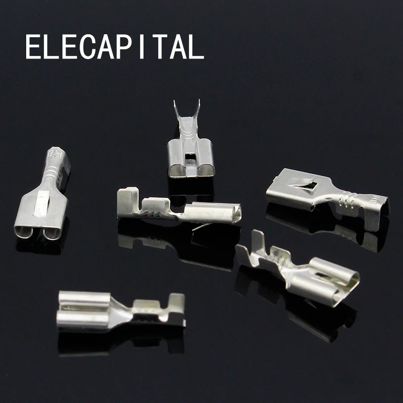 6.3mm Female Crimp terminal Connectors,Automotive Connector Spade Terminal