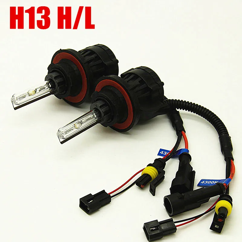 2pcs 55W HID H13 12V car 6000k 8000k xenon H13 lamp for headlight