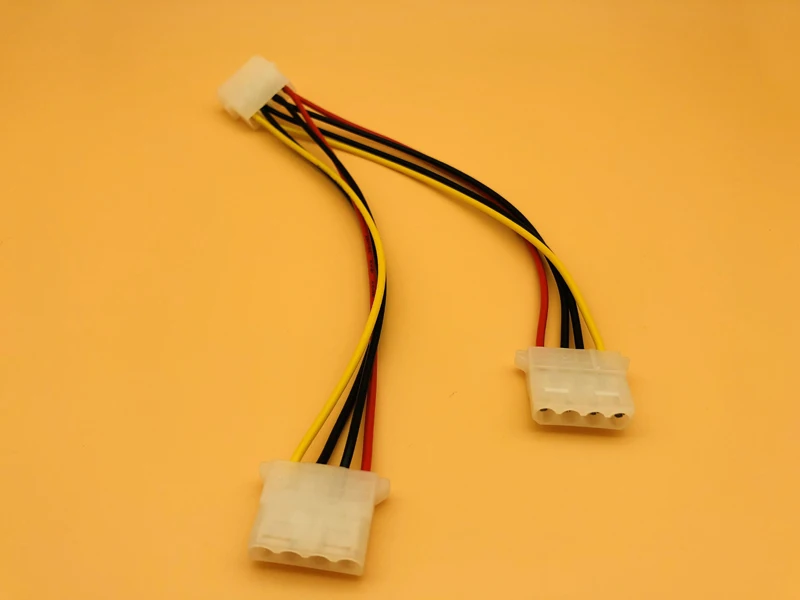 4 P 4Pin Molex Stecker auf 2 4pin Molex IDE Weibliche Netzteil Splitter Adapter Kabel Computer Power Kabel für BTC ETH Miner Bergbau