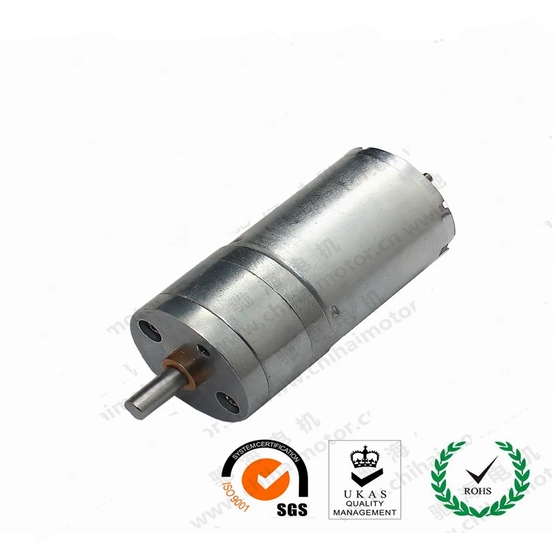 GM25-370 double output shaft, DC gear motor, metal brush magnetic motor, permanent magnet DC gear motor, can install encoder