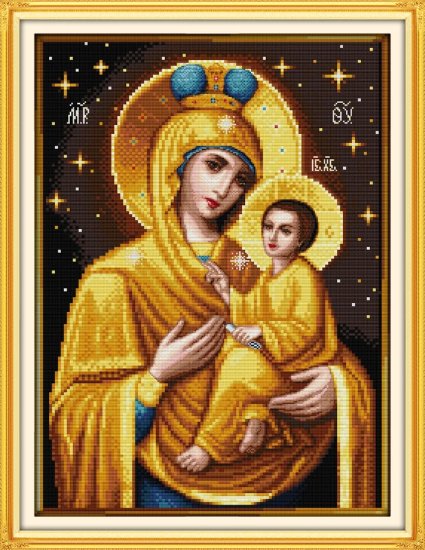 Madonna-and-child(7) cross stitch kit people 18ct 14ct 11ct count print canvas stitches embroidery DIY handmade needlework