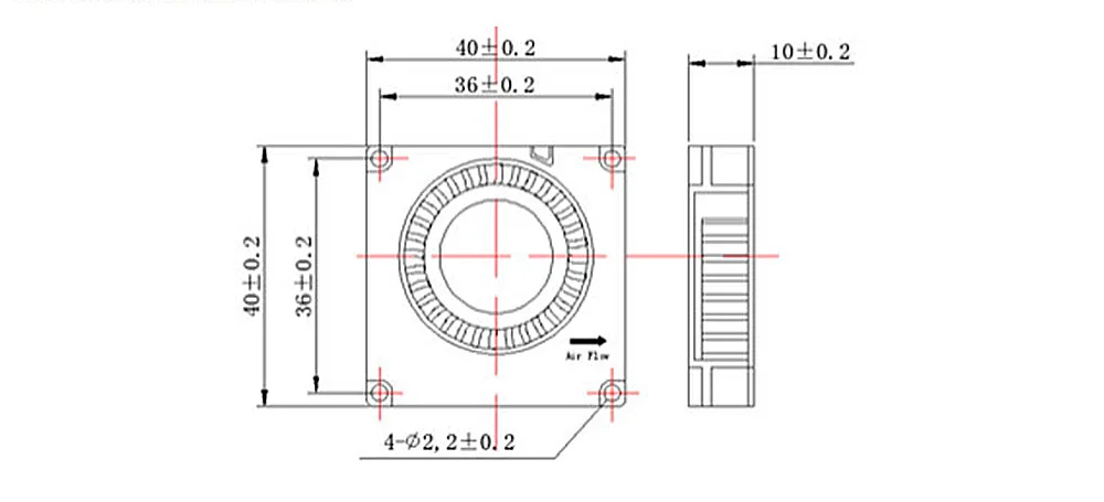 3d Drucker Fan 24V Turbine Fan DC 12V Kühlung Radial Turbo Lüfter Hydraulische Lager Gebläse 40*10mm für CR-10 Ender 3 Zubehör – Detail 2
