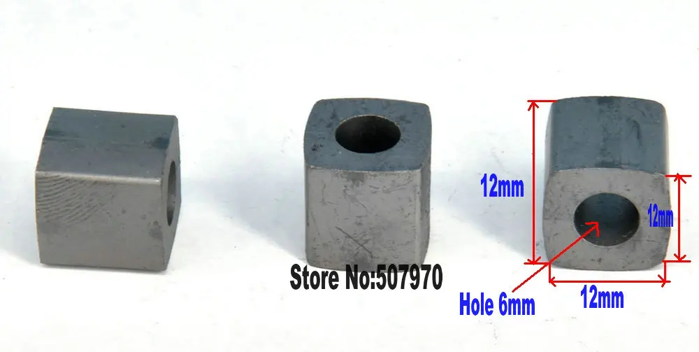 EDM YG8 Tungsten Conductive Block Carbide L12*W12*H12*Inner Hole6mm for CNC Wire Cut Machine