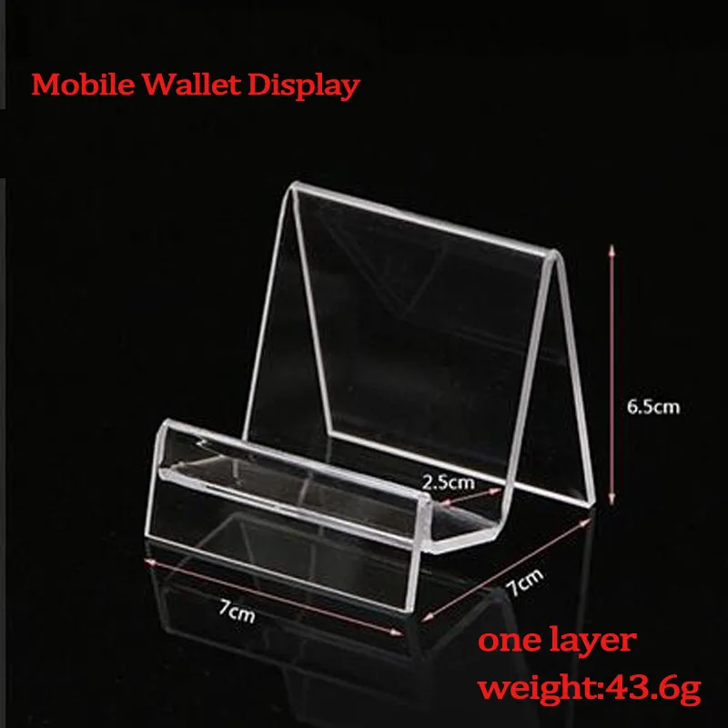 Hot Acrylic Transparent Display Shelf Mobile book Wallet Glasses Rack Multilayers Cellphone Jewellery Display  Stand Packaging