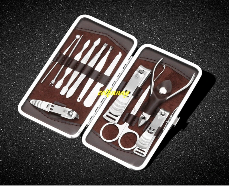 

20sets/lot 12 in 1 Stainless Steel Pedicure Manicure Set Nail Clipper Scissors Nail Care Nipper Cutter Cuticle Grooming Kit