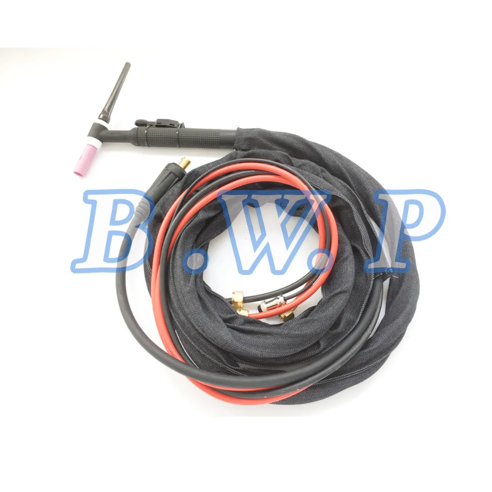 

Water Cooled 4M 12 Feet TIG Torch Power-Gas Seperated Type WP-18 350Amps DKJ35-50 Cable Plug M16 Gas Hose P2-16P Air Socket