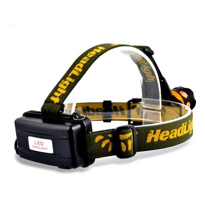 2way Waterproof  Head Light Headlamp 2 LEDs Headlight Blue Yellow Fishing Flashlight Torch Head Lamp + Charger + 18650 Battery