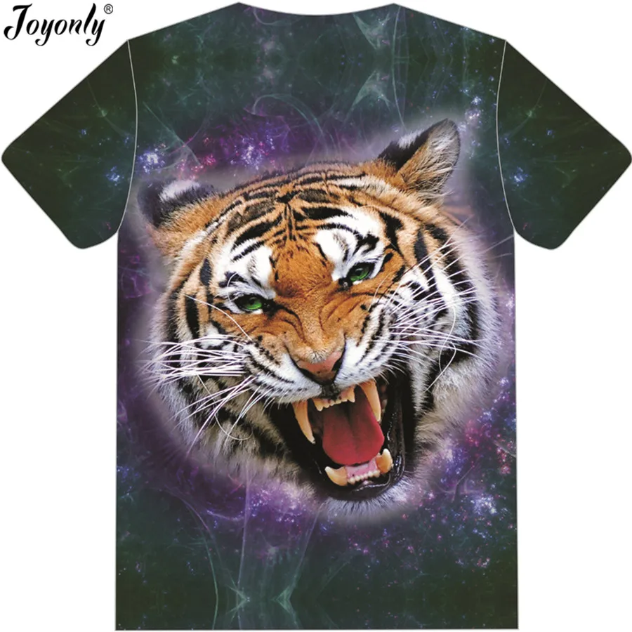 Joyonly Boys Girls Lovely Hip Hop Tiger Head T-shirt Space Galaxy Design Brand T shirt 2018 Summer Children Baby Cool Funny Tops