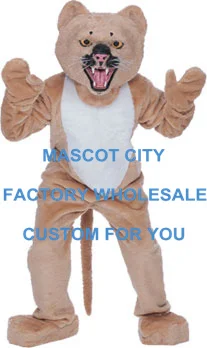 

High Quality Cougar Mascot Costume Wild Animals Character Mascotte Mascota Outfit Suit Halloween Holiday Party Fancy Dress SW603