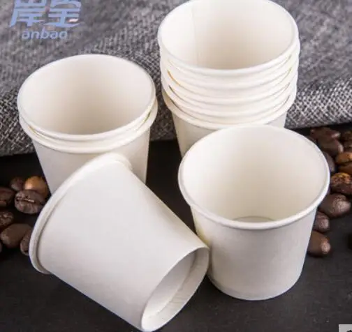 

600pcs X 100ML White Small Paper Cups 4oz Disposable Standard Yoghourt Coffee Drinking Cup Wholesale