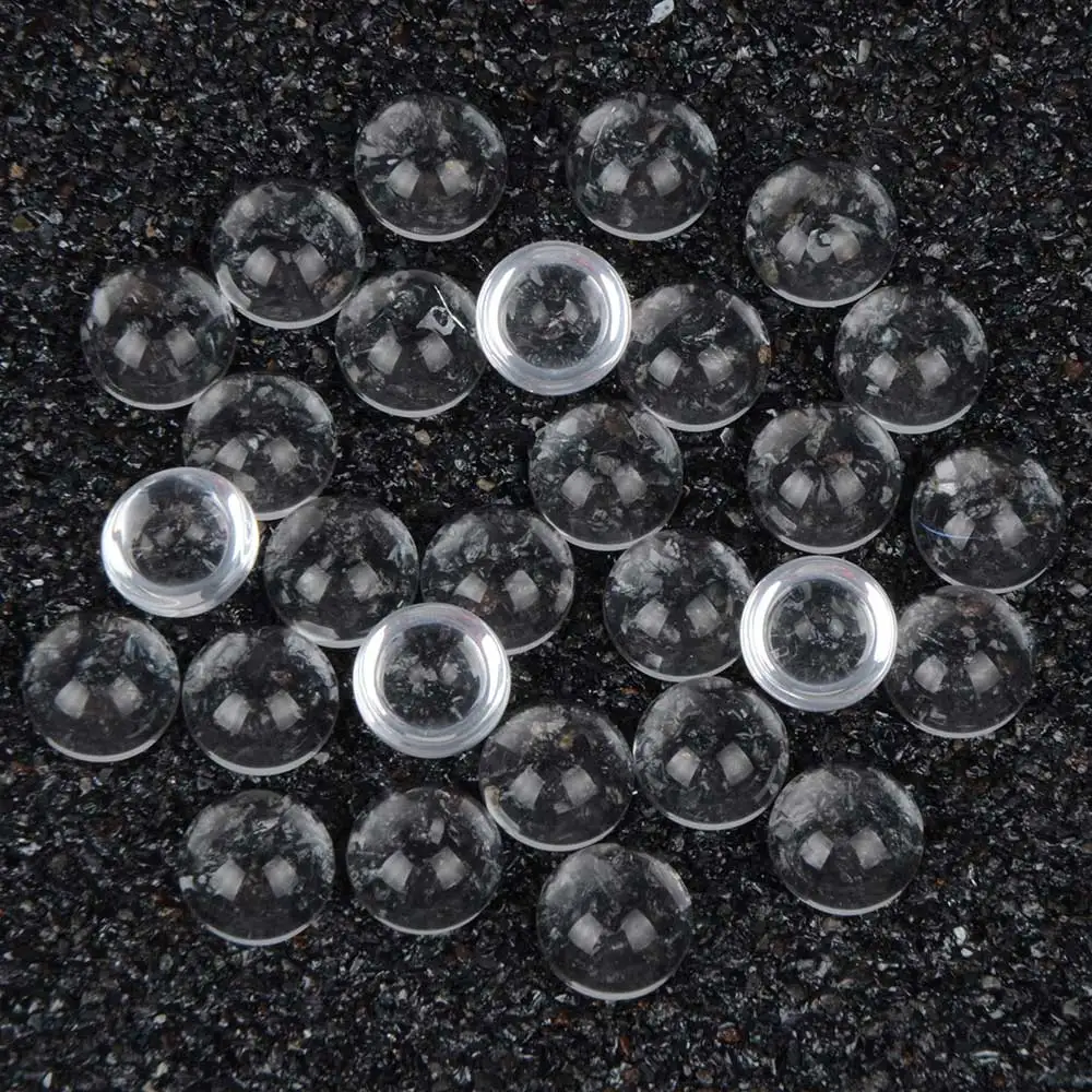 50pcs/lot 10mm Good Quality Round Hemispherical Clear Glass Dome Cabochons Accessories Jewelry