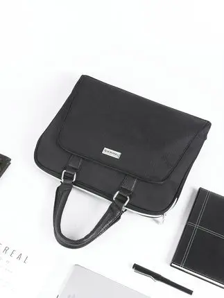 Black Business Briefcase Women Mens Document Bag A4 Documents File Bag Document Folder Case