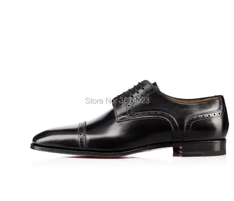 Qianruiti Men Black Coffee Leather Stitched Derby Shoes Lace Up Flats Office Business Dress Shoes Fashion Men Shoes Big size 46