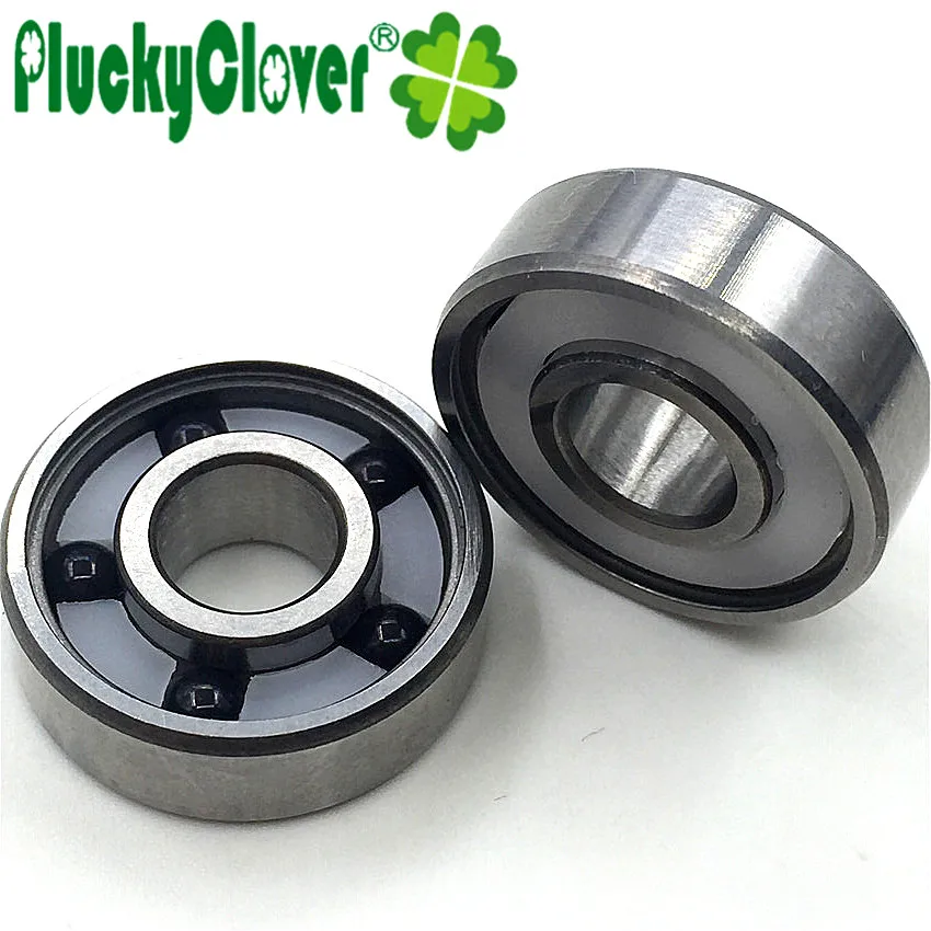 8 قطعة الزلاجات الرباعية تحمل 627 Si3n4 5 كرات السيراميك الأسود التزلج الفني ديربي الأسطوانة 627rs السيراميك رولرسكي الأسطوانة المزدوجة Sk8