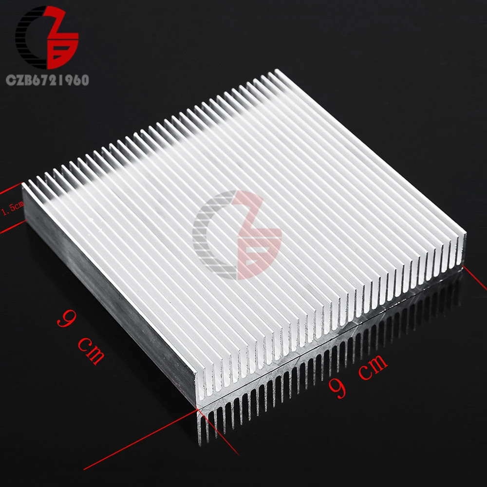 Aluminum Heat Sink Cooling 90x90x15mm LED Power IC Transistor DC Converter