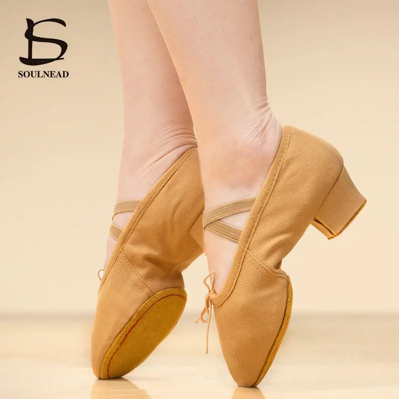 Ballet Dance Shoes for Women, Low Heel Ballet Slippers for Girls, Yoga, Jazz, Latin, Salsa, Ballroom, Dancing Shoe