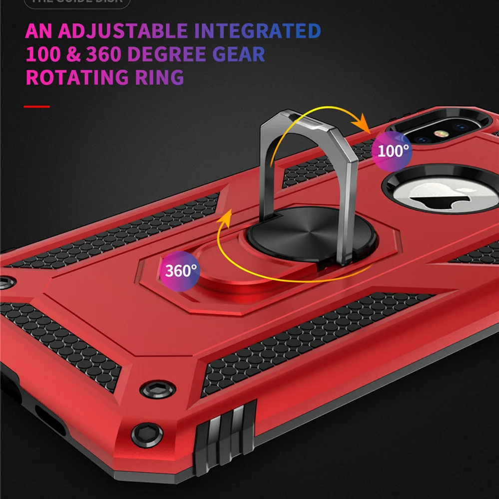 Magnetic Ring Holder Stand Kickstand For iPhone X XS Max XR 10 7 Case Armor Cover For iPhone 6s 7 8 Plus XR XS MAX 7+ Case capa