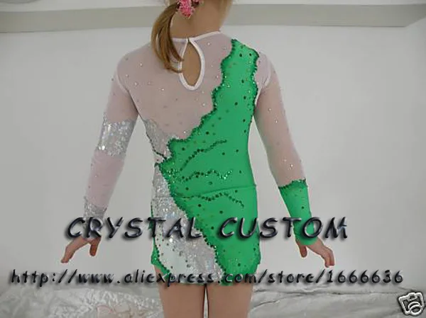 Crystal Custom Child Gymnastics Competition Dress Beautiful New Brand Vogue Figure Skating Dresses For Competition G2821