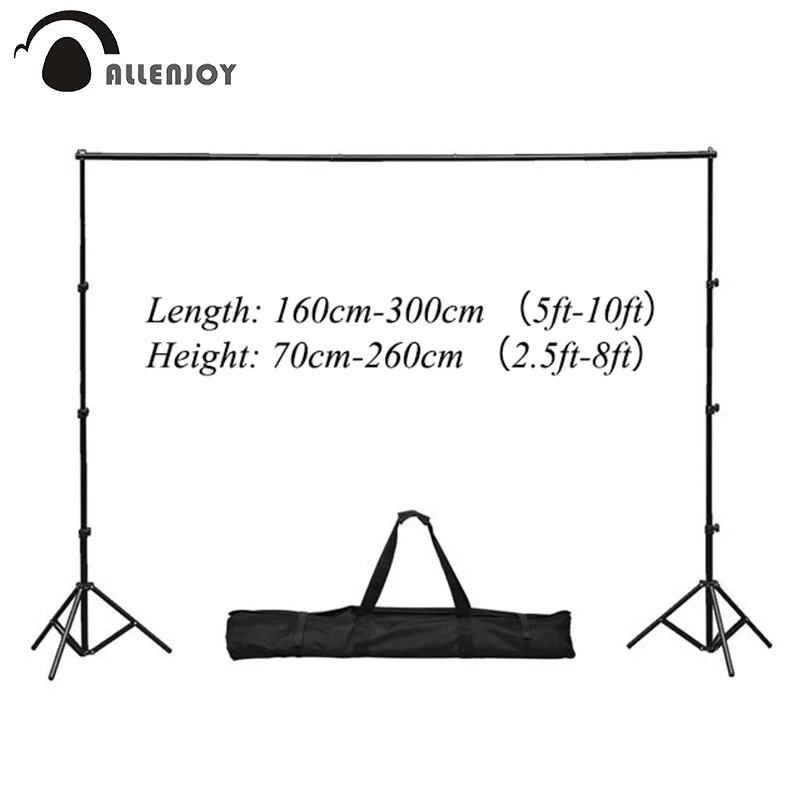 

Allenjoy 3*2.6m/10*8ft Professional Photo Backdrops stand Background Support System 2 light stands + 1 cross bar + carry bag