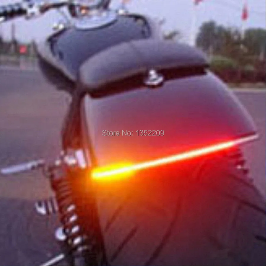 12V Bendable LED Strip Tail Light Turn Signals Brake Indicator For Harley Honda Scooter Snowbike ATV SUV Truck Universal