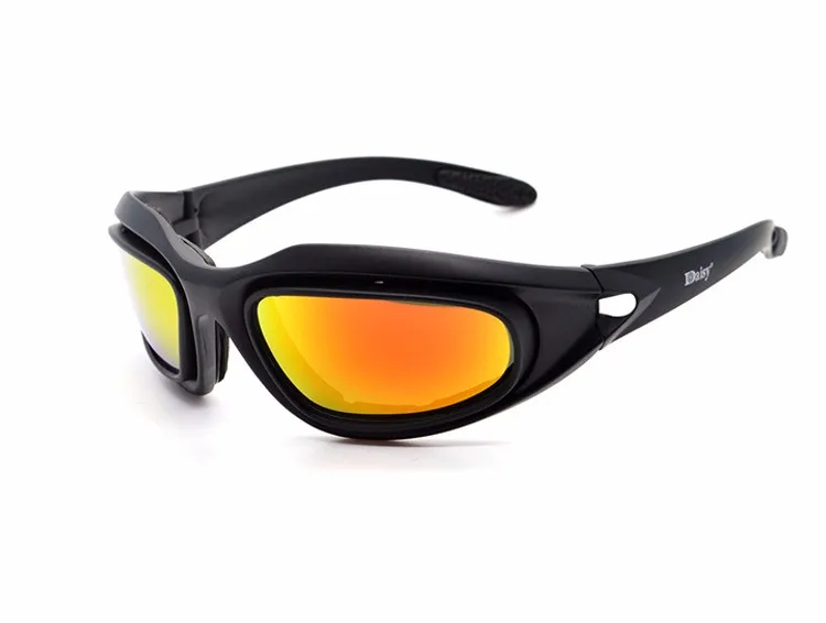 Daisy C5 ゴーグル 4組のレンズ付き Daisy C5 偏光軍事用サングラス ４枚入りセット 策戦用防弾 | 卸売