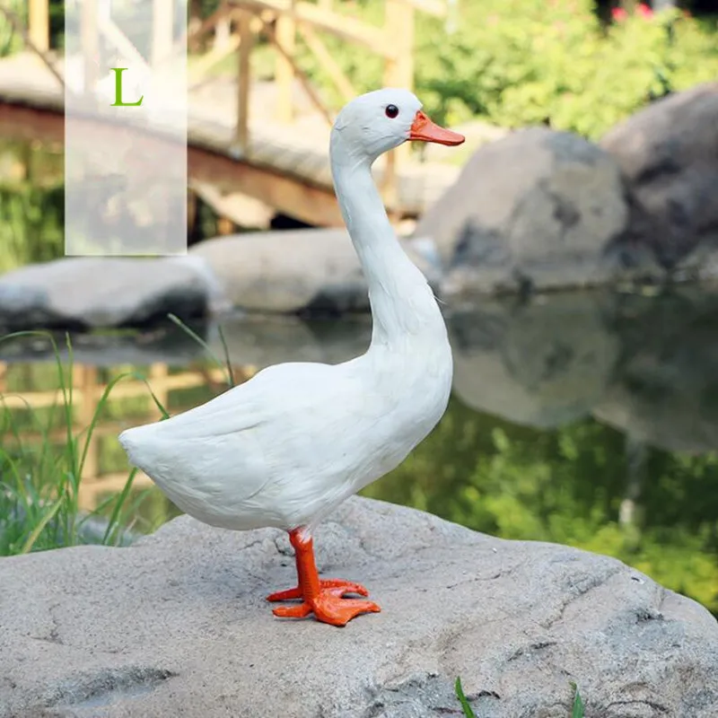 Zilin Simulated White Goose Beautiful Goose Window Decor Instructional Tool 3 Sizes for option