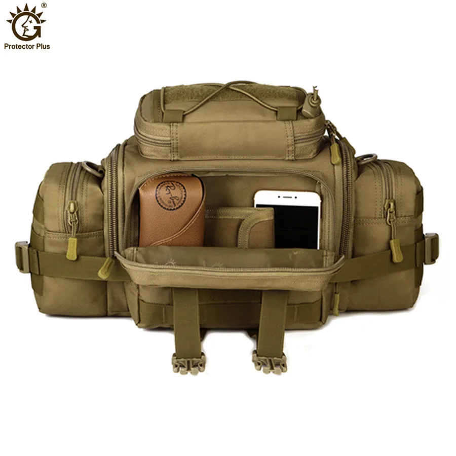 Multifunction Outdoor Large Capacity Sports Shoulder Bag  Handbag Military Black Tactical Bag Pocket sports riding pocket