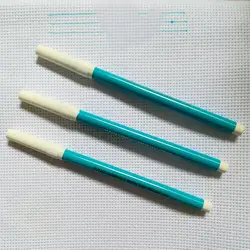 Blue Fabric Marker Water Soluble Clothing Markers 3 Pcs Water Erasable Pen Automatically Disappear Pen Sewing Chalk Marker