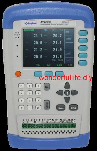 Multi-Channel Temperature Meter 8 Channels 0.2% Thermocouple J K T E S N B R -200C-1300C TFT LCD Digital Thermometer