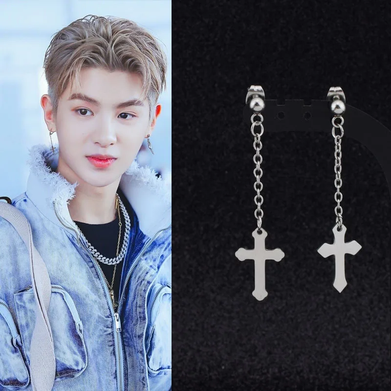 Original unique Mens single Spike stainless steel earring,guys jewellery,accessory, hipster, grunge style, punk,chain earrings 6