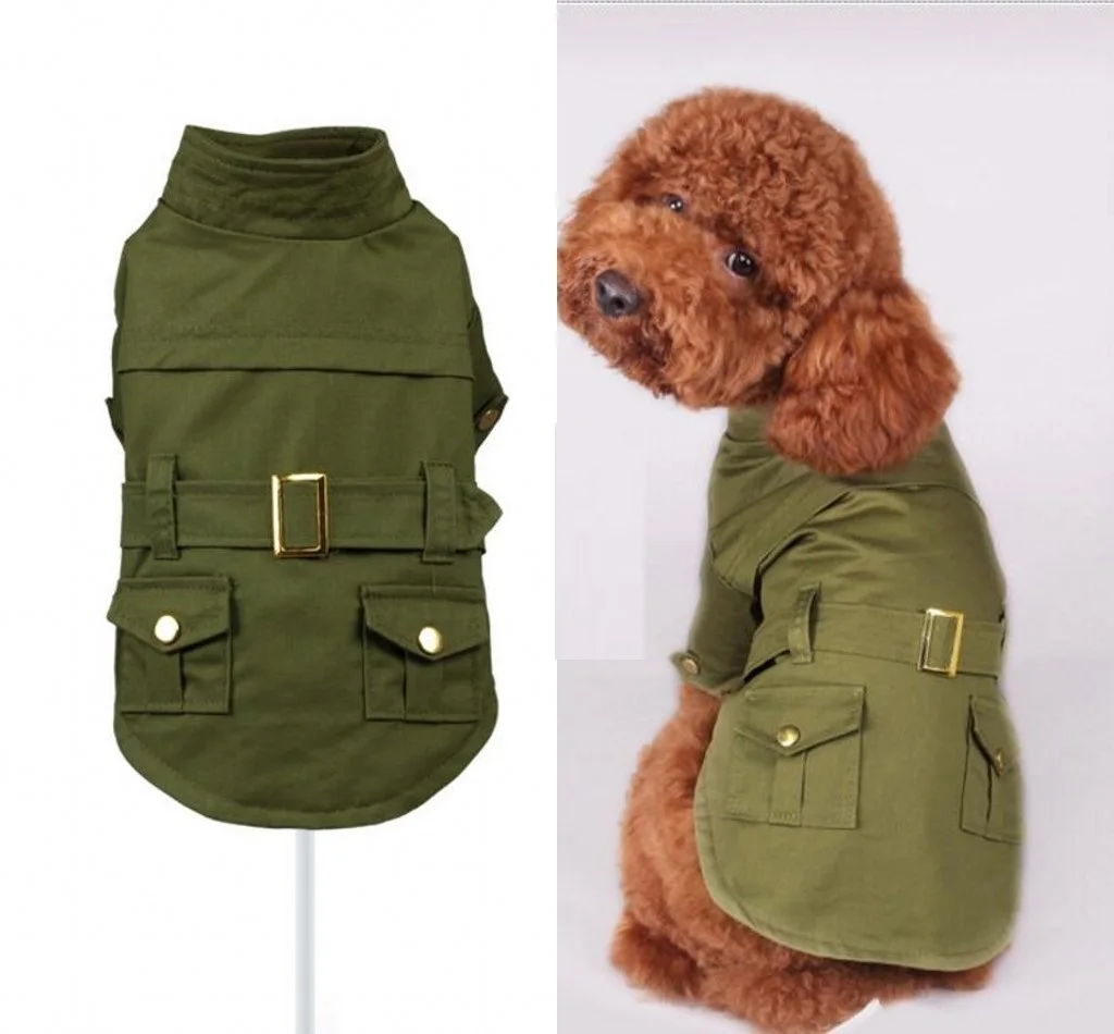 Cotton Dog Jacket, Pet Coat, Trench Clothes, Quality, New, Spring, Autumn, 4 Style, XS, S, M, L, XL, XXL