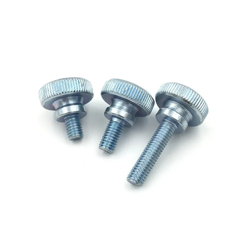 

10PCS M3 M4 M5 M6 M8 DIN464 GB834 M3 Carbon Steel Knurling Head Knurled Thumb Screw Hand Tighten Curtain Wall Glass Lock Screws