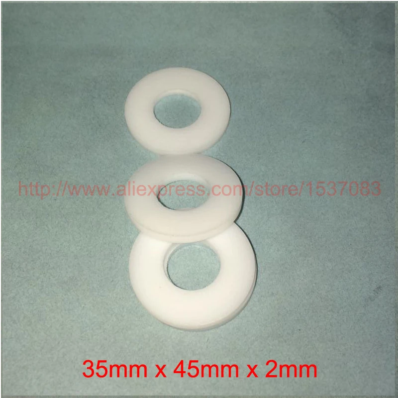 10 PCS 35mm x 45mm x 2mm white ptfe ring gasket washer special sizes customized