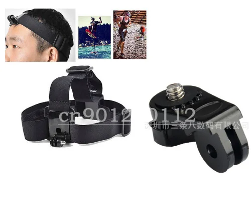 2 in 1 Head Belt Strap Mount  +AEE Tripod Adapter Mount for Sony AS15 AS30 SJ4000 Sports Action Cam HDR-AZ1 AS20 AS100V