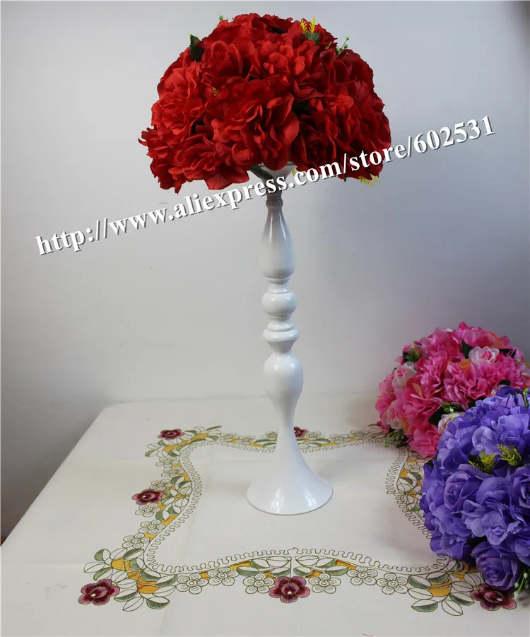 

SPR RED -Free shipping!10pcs/lot wedding road lead artificial flower ball wedding table flowers centerpiece flower wall