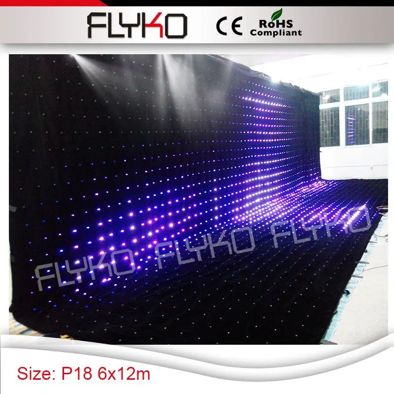 P18cm 6m x 12m full color stage light video backdrop thanks giving holiday led curtain