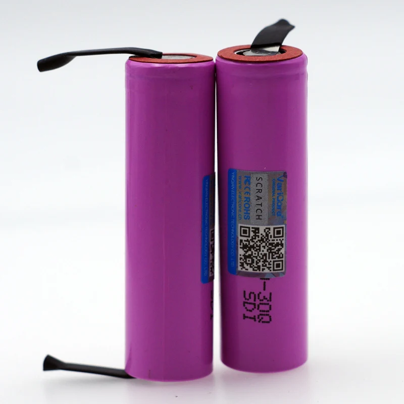 VariCore original brand new  ICR18650 30Q 3000mAh lithium battery inr18650 powered rechargeable battery+DIY Nickel