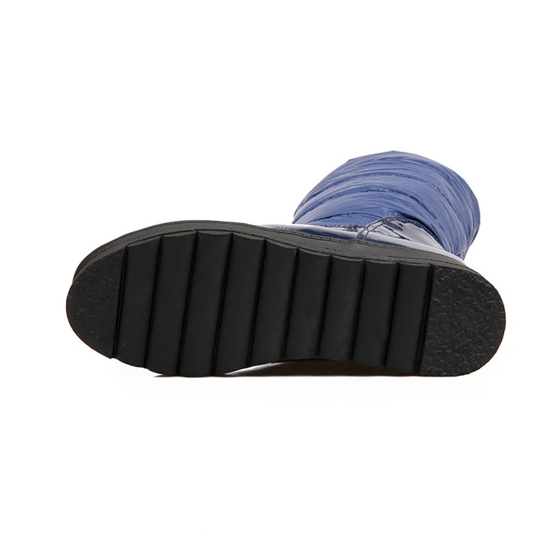 Stivali alti da donna 2019 stivali da donna impermeabili invernali stivali da neve caldi in peluche per donna scarpe invernali tacchi stivali da neve