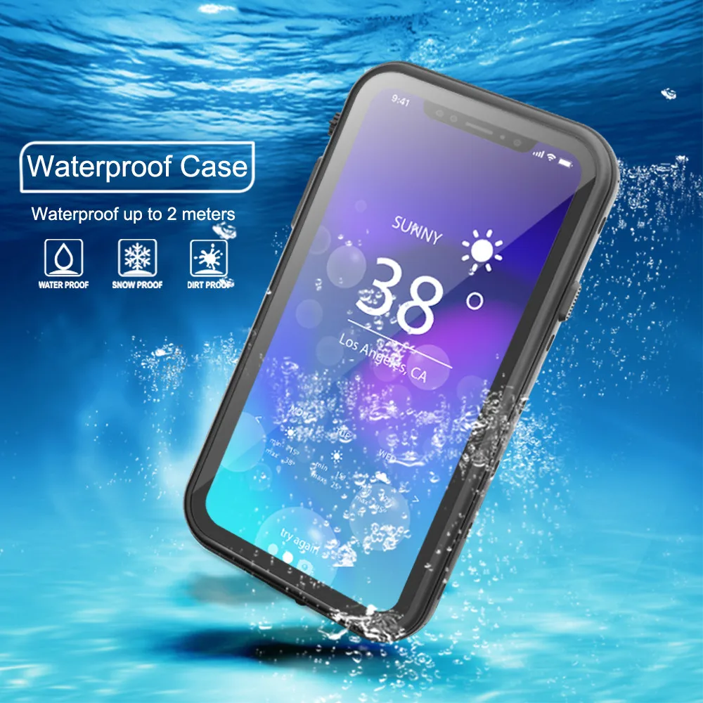 100% Extreme Waterproof impact Case For iPhone 12 11Pro XS MAX XR Ultimate shockproof Dustproof Outdoor Diving transparent Cover