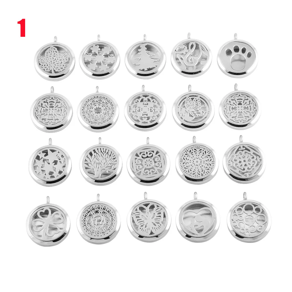 IJP0001 20 Different designs, With A variety of options Stainless Steel Aromatherapy /  Essential oil Diffuser Necklace