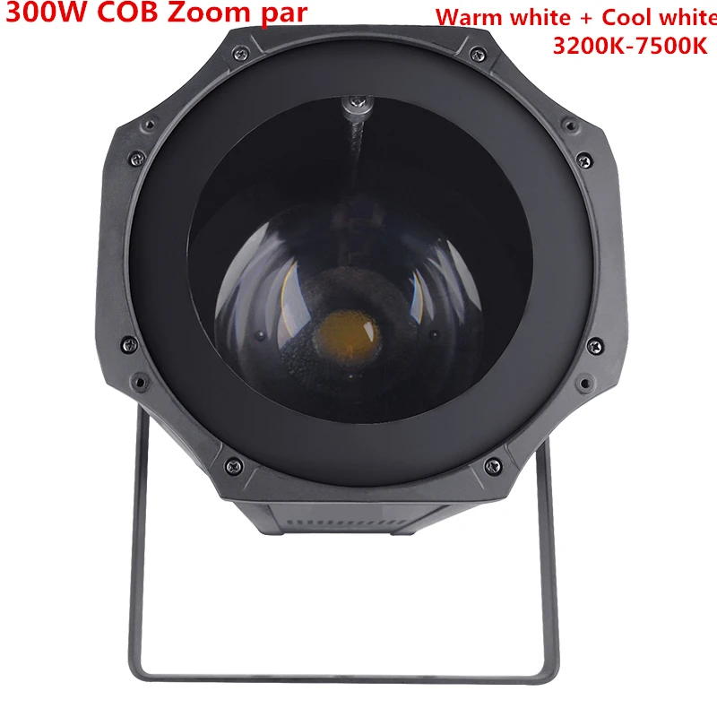 Zoom LED Par 5-50 Degree LED 300W COB LED Par Light  Warm White + cold White 2in1  Stage Disco Light led Par 64