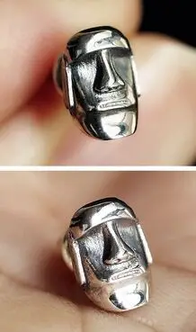 Cute Steampunk Moai Stud Gypsy Witch Easter Island Earring Ahu Tukuturi Face Jewelry