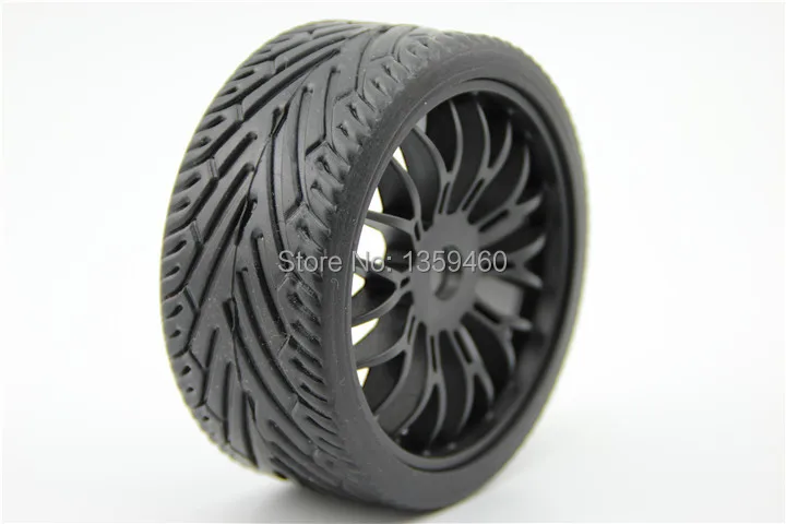 4pcs 1/8 Rally Tire Buggy Tires(Hunter) On-Road Tyre 15% Reinforced nylon Wheel  (Black)fits for 1/8 Buggy 1/8 Tire