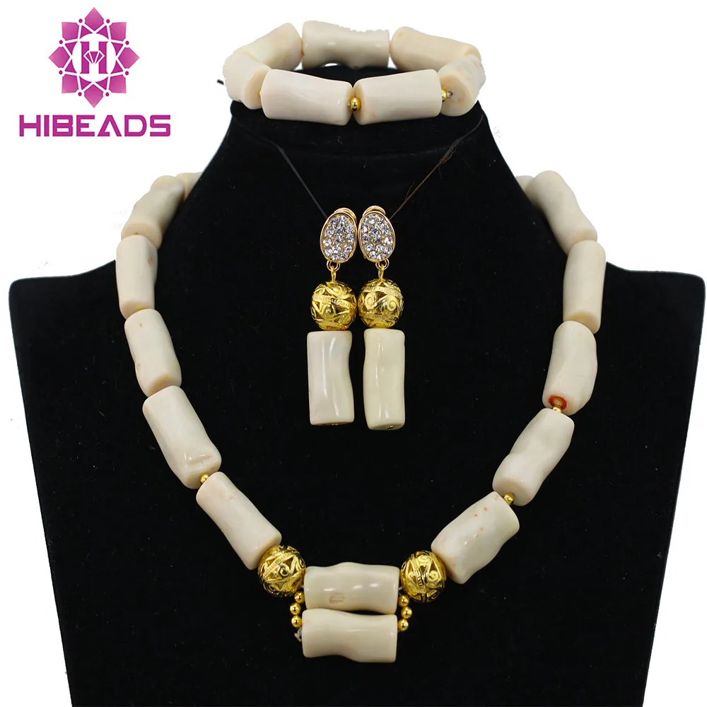 Natural Fashion Jewellery Natural Coral Beads Women Choker Necklace African Wedding Bridal Jewelry Sets Free Shipping ABK274